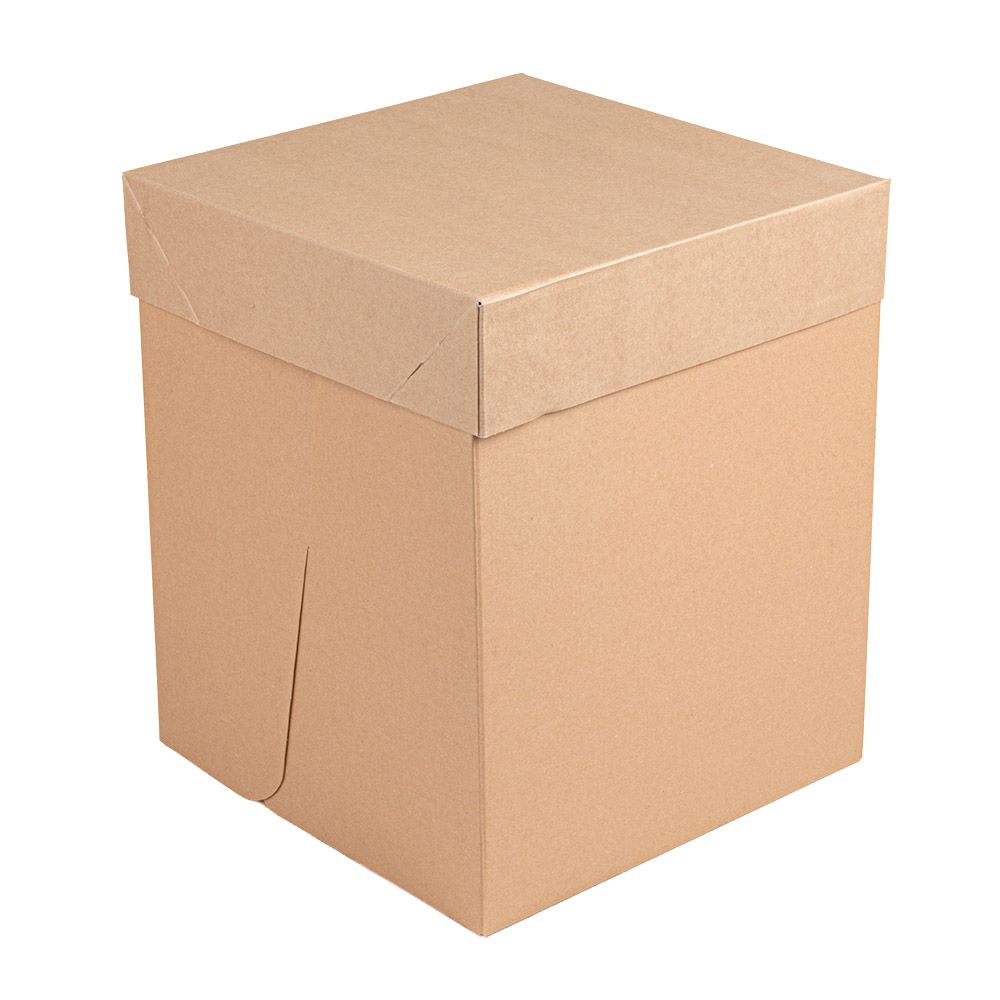 264.14-SCATOLE ALTE PER PASTICCERIA SENZA FINESTRA THEPACK  25,4x25,4x30,5 CM NATURALE CARTONE A MICROCANALI (10 u.)