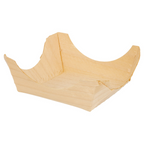 191.86-BARCHETTE IN FOGLIA DI PIOPPO 'WOOD'  6x6x2,5 CM NATURALE LEGNO (100 u.)