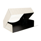 273.90-CONTENITORI SUSHI+FINESTRA 'THEPACK' KINTSU  17,5x12x4,5 CM BIANCO/NERO CARTÓN NANO-MICRO + PE + OPP (50 u.)