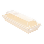 254.90-COMBO BARCHETTE + COPPERCHIO PET 'WOOD'  19x7x3,5 CM NATURALE LEGNO (50 u.)