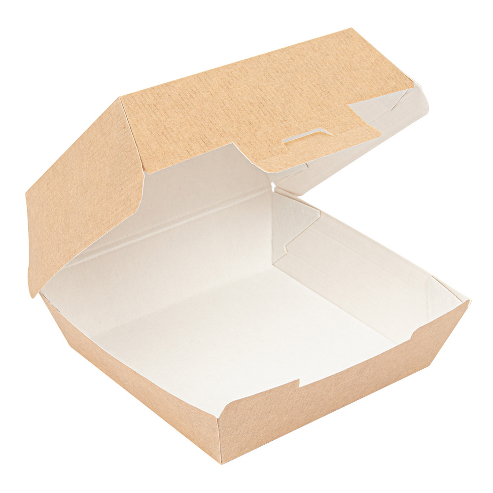 234.05-SCATOLE HAMBURGER 'THEPACK'  13x12,5x6,2 CM (S) NATURALE CARTONE NANO-MICRO (50 u.)