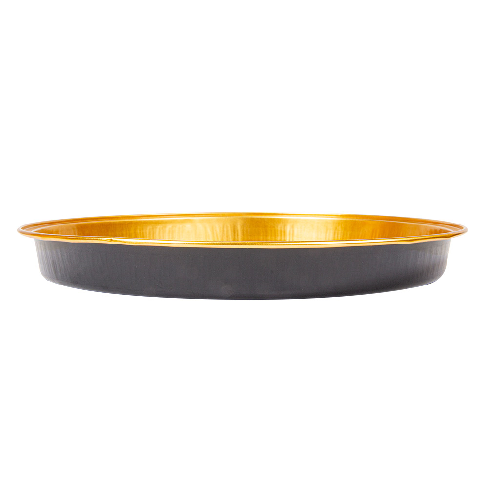 214.74-RECIPIENTI PASTICCERIA 900 ML Ø24,2x2,7 CM ORO NERO ALLUMINIO (50 u.)