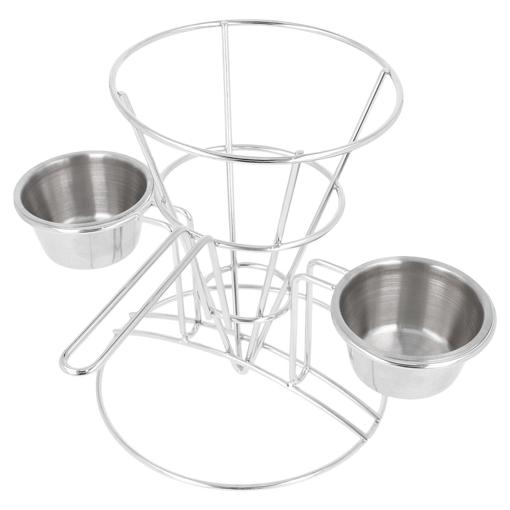 216.13-CESTINO CON 2 TERRINE 'ARTINOX'  10,8x15,24 CM ARGENTO ACCIAIO INOX