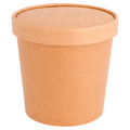 212.61-CONTENITORI CON COPERCHI 780 ML - 26 oz 330 + 18 PE G/M2 Ø11,6/9,3x11 CM NATURALE KRAFT (25 u.)