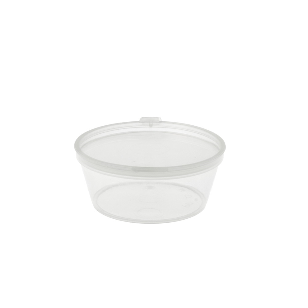 212.20-TERRINA PICCOLA CON COPERCHIO  60 ML Ø6/4,6x2.5 CM TRASPARENTE PP (50 u.)