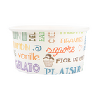 230.29-COPPETTE GELATI PAROLE 180 ML 250 + 18 PE G/M2 Ø 8,7x5,2 CM BIANCO CARTONE (50 u.)