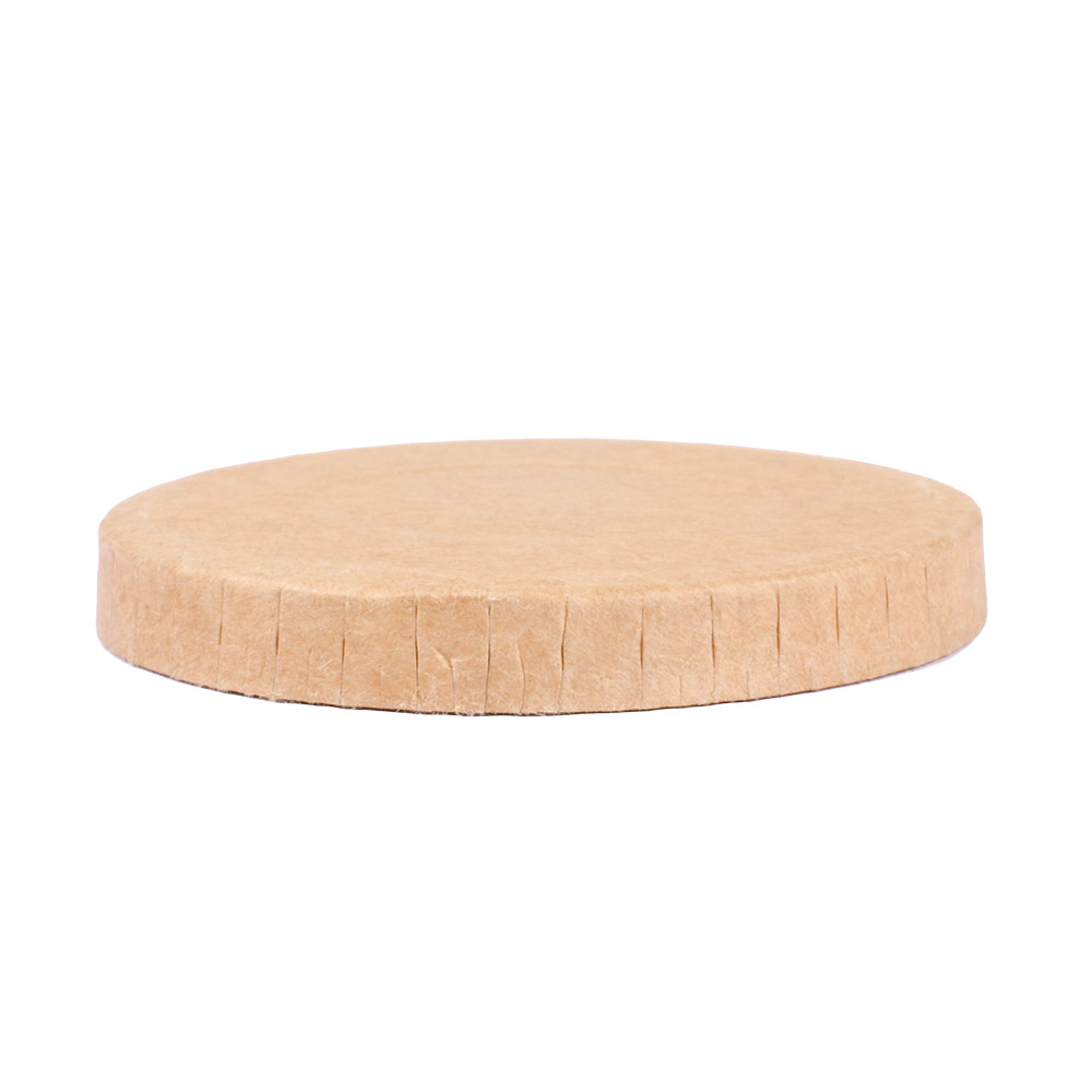 254.42-COPERCHIO PER TERRINA PICCOLA  230 + 18 PE G/M2 Ø6,2 CM MARRONE CARTONE (50 u.)