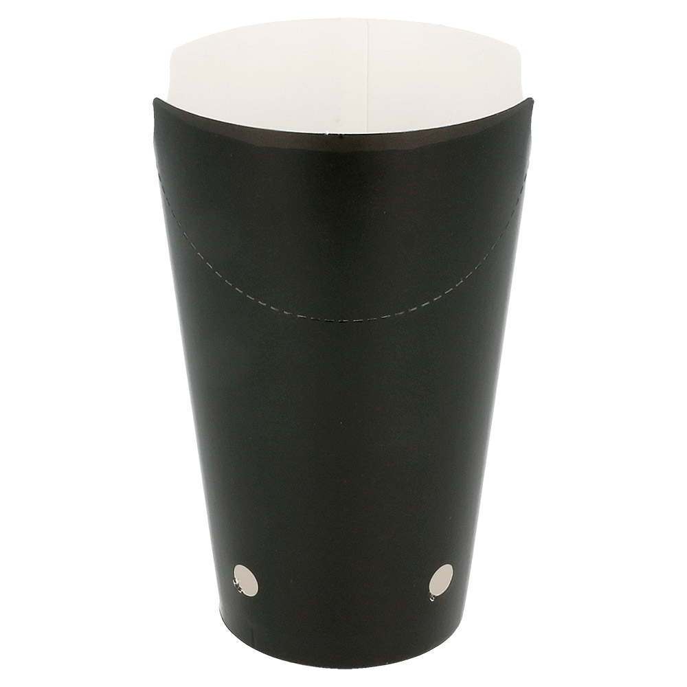 219.82-BICCHIERE FRITTI CHIUSO 16 OZ - 480 ML 220 + 18PE G/M2 8,5x14 CM NERO CARTONE (50 u.)