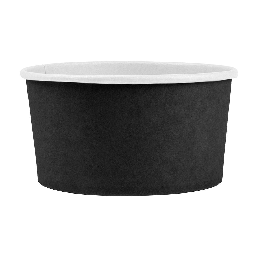 226.36-INSALATIERI  1000 ML - 33,3 oz 300 + 18 PE G/M2 Ø15/12,8x7,5 CM NERO CARTONE (50 u.)