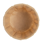 268.34-TERRINA CARTA PLISSETTATA 90 ML (3 oz) 80 G/M2 Ø6,5/4,9x3,8 CM NATURALE PERGAMANA ANTIGRASSI (250 u.)
