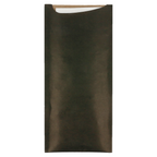 223.20-BUSTE POSATE + TOV. AIRLAID BIANCA 'JUST IN TIME OPEN'  80 + 10 PE G/M2 8,5x19,5 CM NERO KRAFT A COSTINE (250 u.)