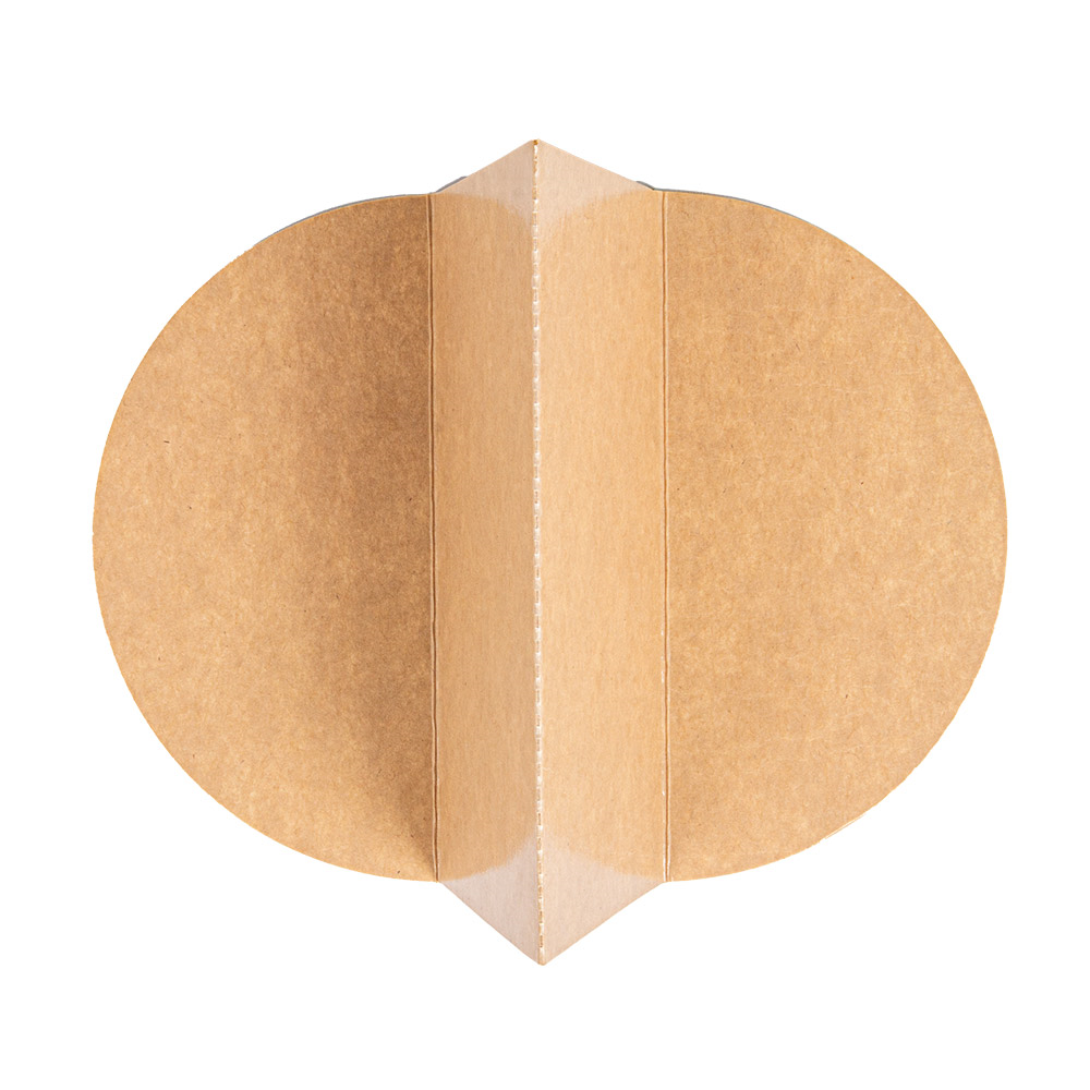 269.10-SEPARATORE 2 COMPARTIMENTI INSALATIERA 226.64  300 + 18 PE G/M2 Ø25,4/14x6,3 CM NATURALE KRAFT (100 u.)