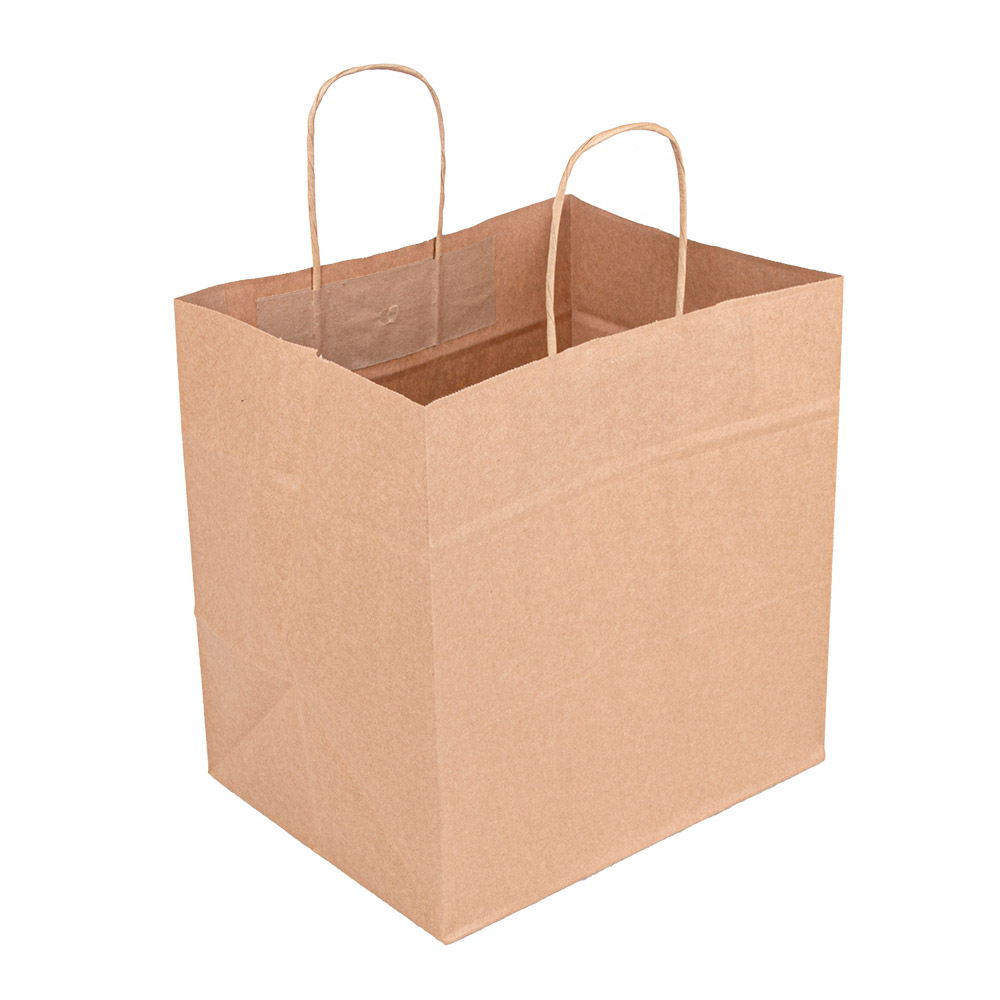 167.15-BORSE SOS TRAITEUR CON MANICI  90 G/M2 26+20x27 CM NATURALE KRAFT (250 u.)