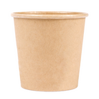 254.40-TERRINA PICCOLA 105 ML (3,5 oz) 210 + 18 PE G/M2 Ø6/4,5x5,8 CM MARRONE CARTONE (50 u.)
