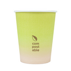 270.98-BICCHIERI BEVANDE FREDDE E CALDE 1 PARETE 'COMPOSTABLE GRADIENT' 240 ML - 8 oz 280 G/M2 Ø8/5,6x9,2 CM BIANCO CARTONE (50 u.)