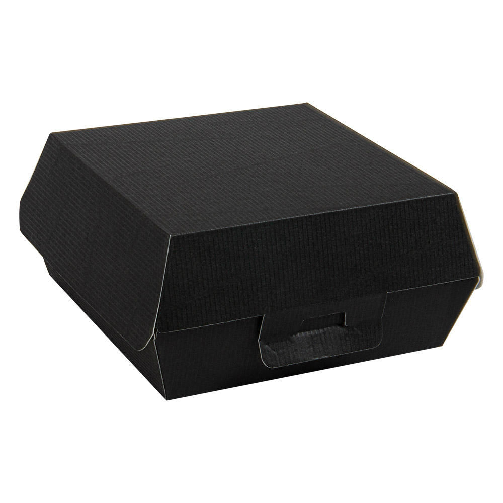 234.16-SCATOLE HAMBURGER 'THEPACK'  14,2x13,7x6,1 CM (L) NERO CARTONE NANO-MICRO (50 u.)