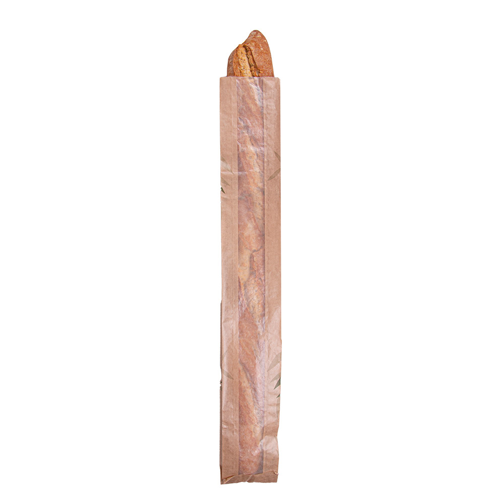 231.02-SACCHETTI PANE CON FINESTRA ECO 'FEEL GREEN-JUST PAPER'  32 G/M2 9+4x60 CM NATURALE KRAFT (250 u.)