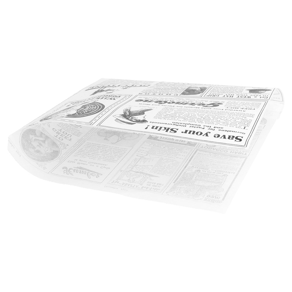 186.42-CARTA ANTIGRASSO APERTO 2 LATI FAST FOOD TIMES 35 G/M2 17x18 CM BIANCO PERGAMANA ANTIGRASSI (500 u.)