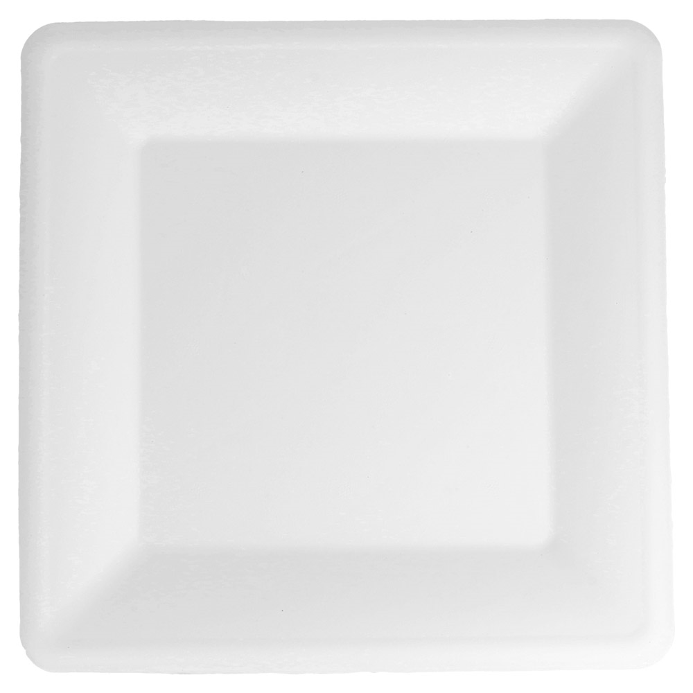 215.94-PIATTI QUADRAI 'BIONIC'  26,2x26,2x1,9 CM BIANCO BAGASSA (50 u.)