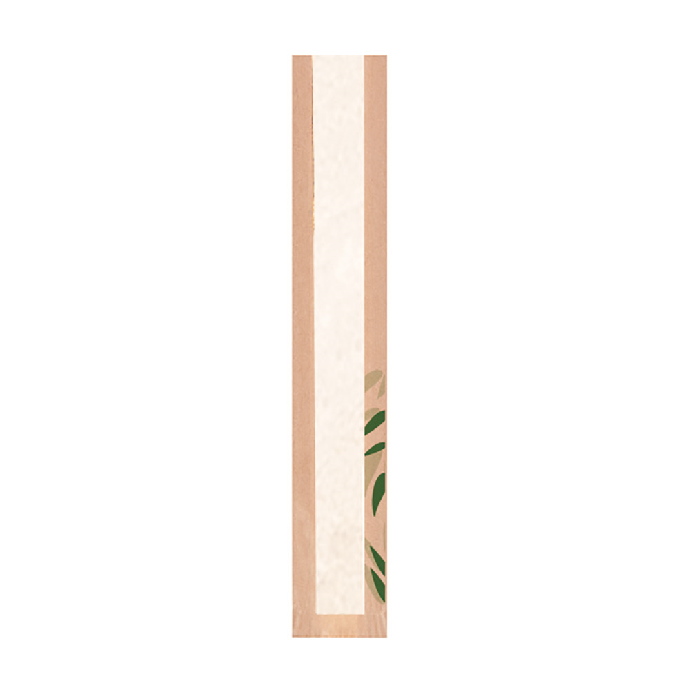 231.01-SACCHETTI PANE CON FINESTRA ECO 'FEEL GREEN-JUST PAPER'  32 G/M2 9+4x48 CM NATURALE KRAFT (250 u.)