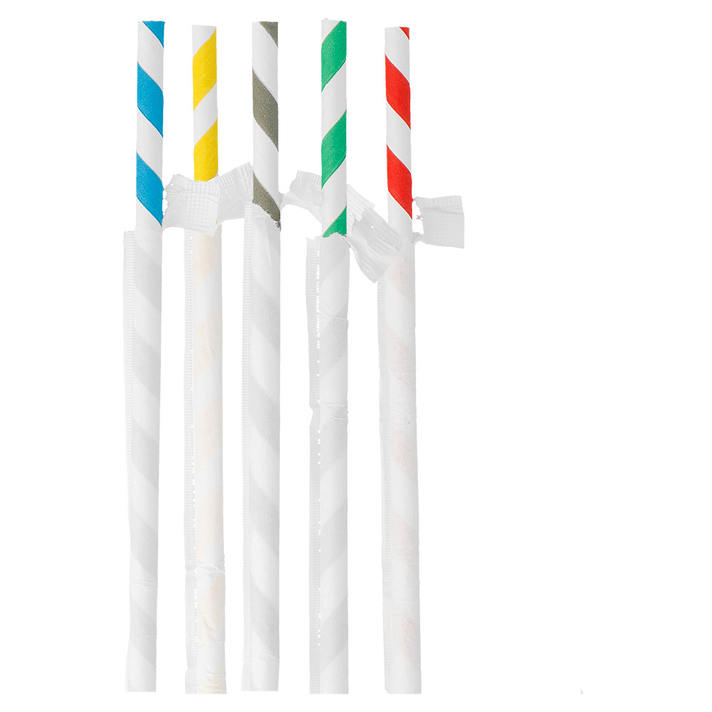 232.91-CANNUCCE A STRISCE AVVOLTE 'PAPER'  Ø0,80x23,5 CM COLORI VARIE CARTA (100 u.)