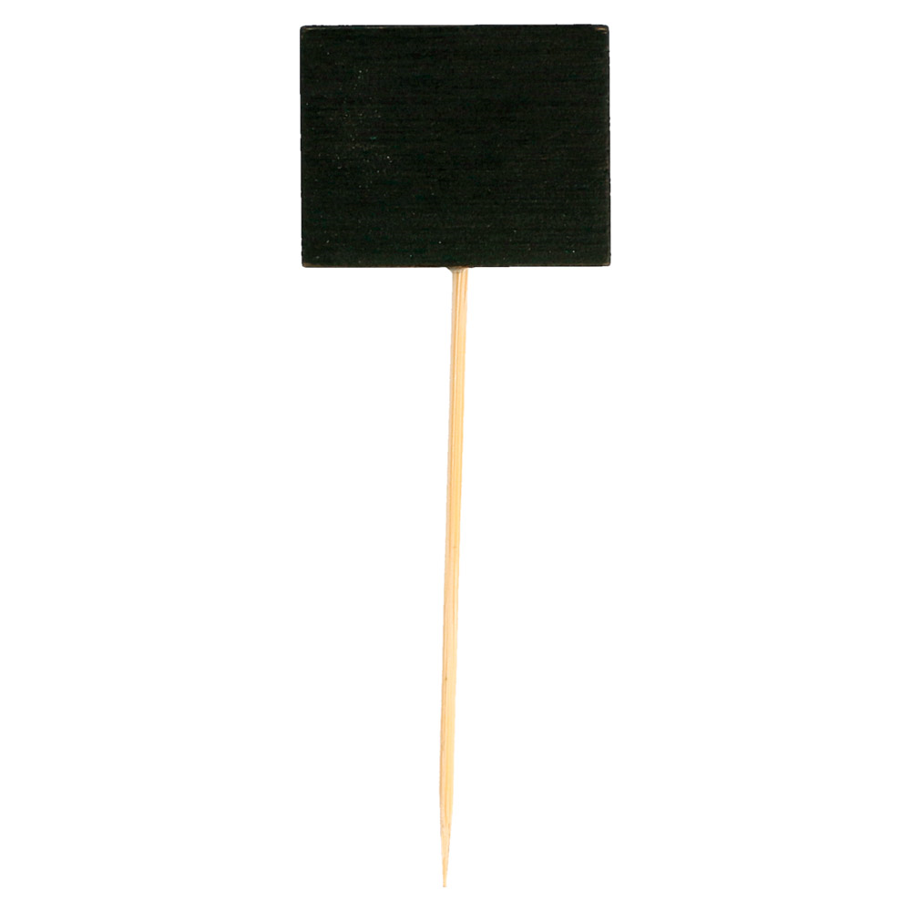 195.39-SPIEDINI "LAVAGNA" BAMBOO  3,5x2,5x9 (h) CM NERO BAMBÙ (100 u.)