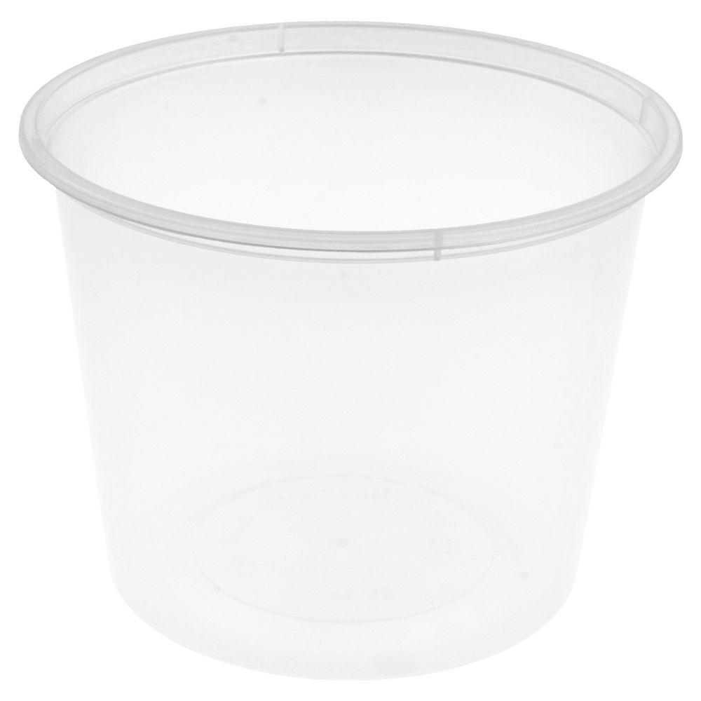 184.07-CONTENITORE PER MICRONDE 600 ML Ø 11,5x8,5 CM TRASPARENTE PP (50 u.)