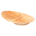 223.91-PIATTI OVALE 2 SCOMPARTI 'ARECA'  27x15x4 CM NATURALE ARECA (25 u.)