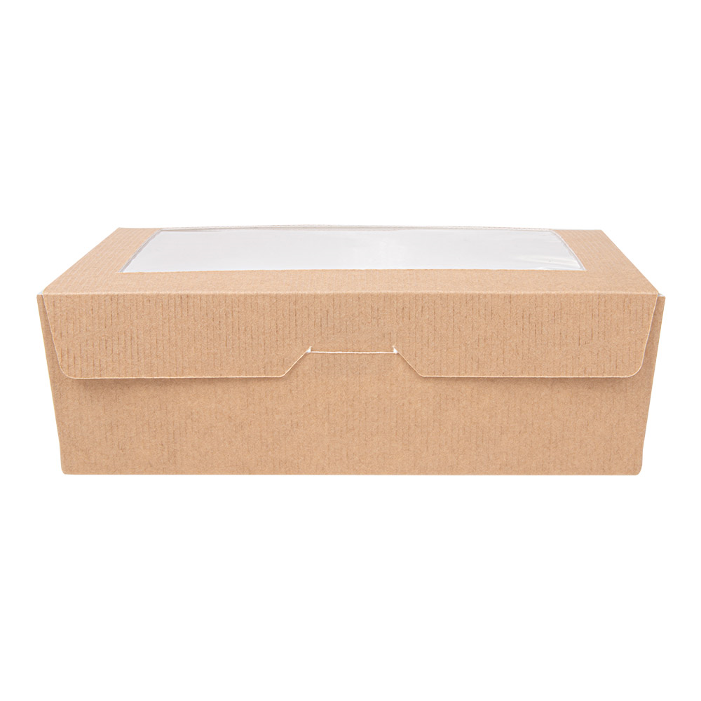 253.62-SCATOLE CON FINESTRA 'THEPACK' 1000 ML 12x17x5,5 CM NATURALE CARTONE NANO-MICRO + OPP (50 u.)
