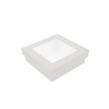 255.96-SCATOLINE+COPERCHI CON FINESTRA 'THEPACK' 750 ML 14x14x5 CM BIANCO CARTÓN NANO-MICRO + PP + OPP (25 u.)