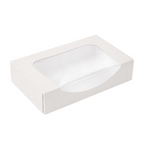 253.43-CONTENITORI SUSHI+FINESTRA 'THEPACK'  19,7x12x4,5 CM BIANCO CARTONE NANO-MICRO + OPP (50 u.)