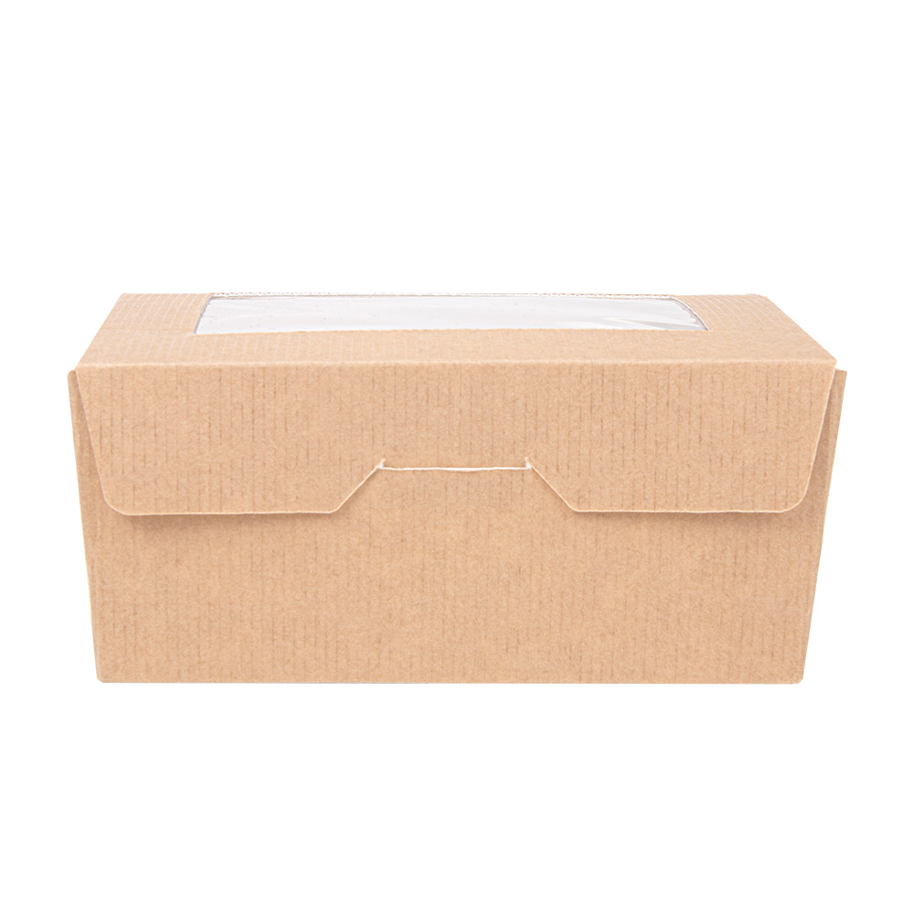 253.60-SCATOLE CON FINESTRA 'THEPACK' 500 ML 8,5x12x5,5 CM NATURALE CARTONE NANO-MICRO + OPP (50 u.)