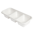 257.53-VASSOI 3 SCOMPARTI 'BIONIC' 500 ML 22,5x9,6x4,3 CM BIANCO BAGASSA (50 u.)