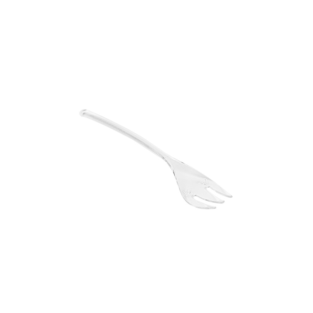 129.16-MINI FORCHETTA RIUTILIZZABILI  10 CM TRASPARENTE PS (200 u.)