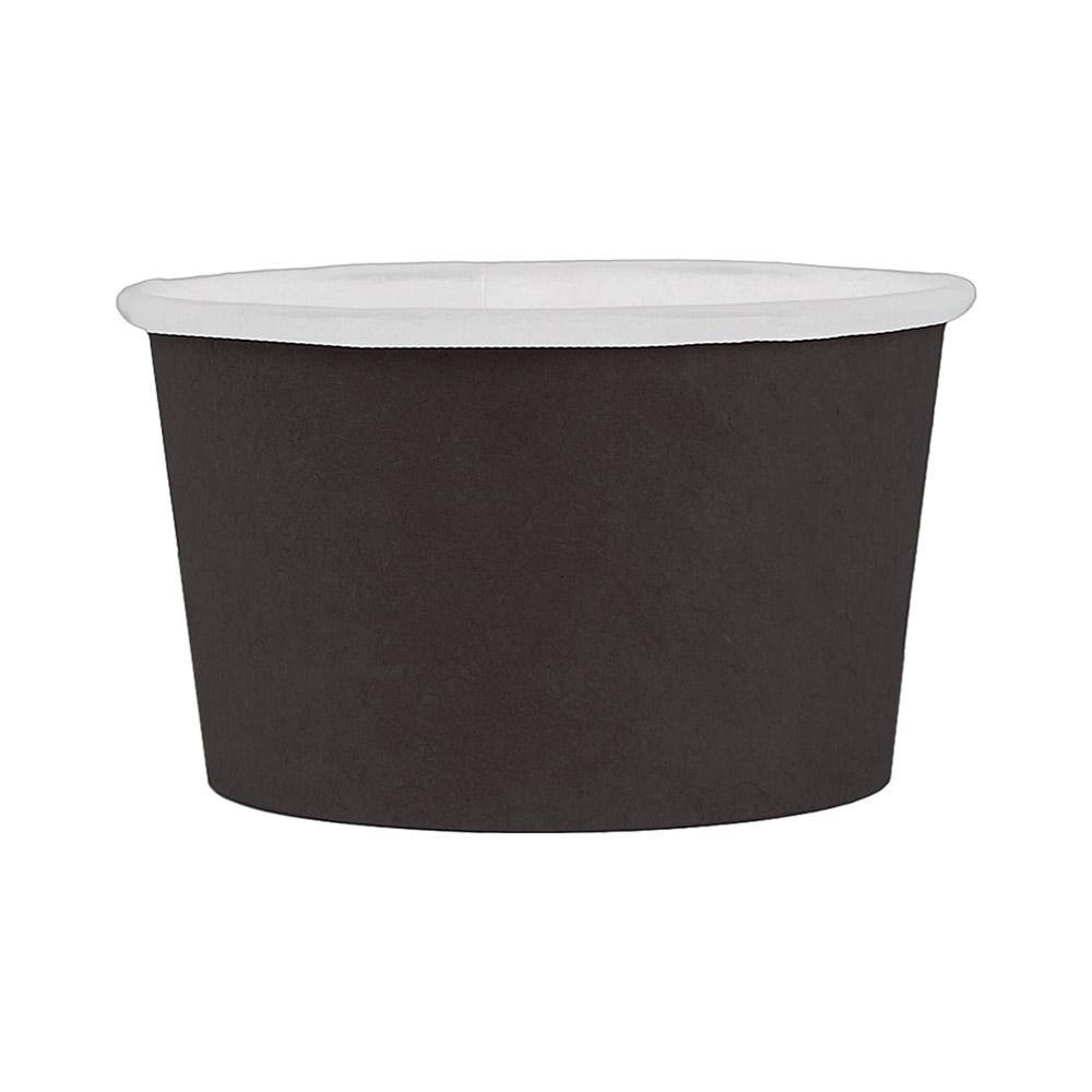 272.60-TERRINA PICCOLA 50 ML (1,6 oz) 210 + 18 PE G/M2 Ø6/5x3,1 CM NERO CARTONE (50 u.)