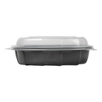 267.00-CONTENITORE COPERCHIO CERNIERA MICROONDE  1370 ML 25,1x25,8x7,4 CM NERO PP (100 u.)