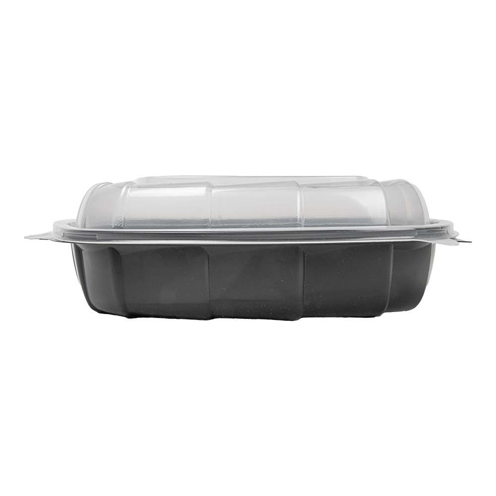 267.00-CONTENITORE COPERCHIO CERNIERA MICROONDE  1370 ML 25,1x25,8x7,4 CM NERO PP (100 u.)