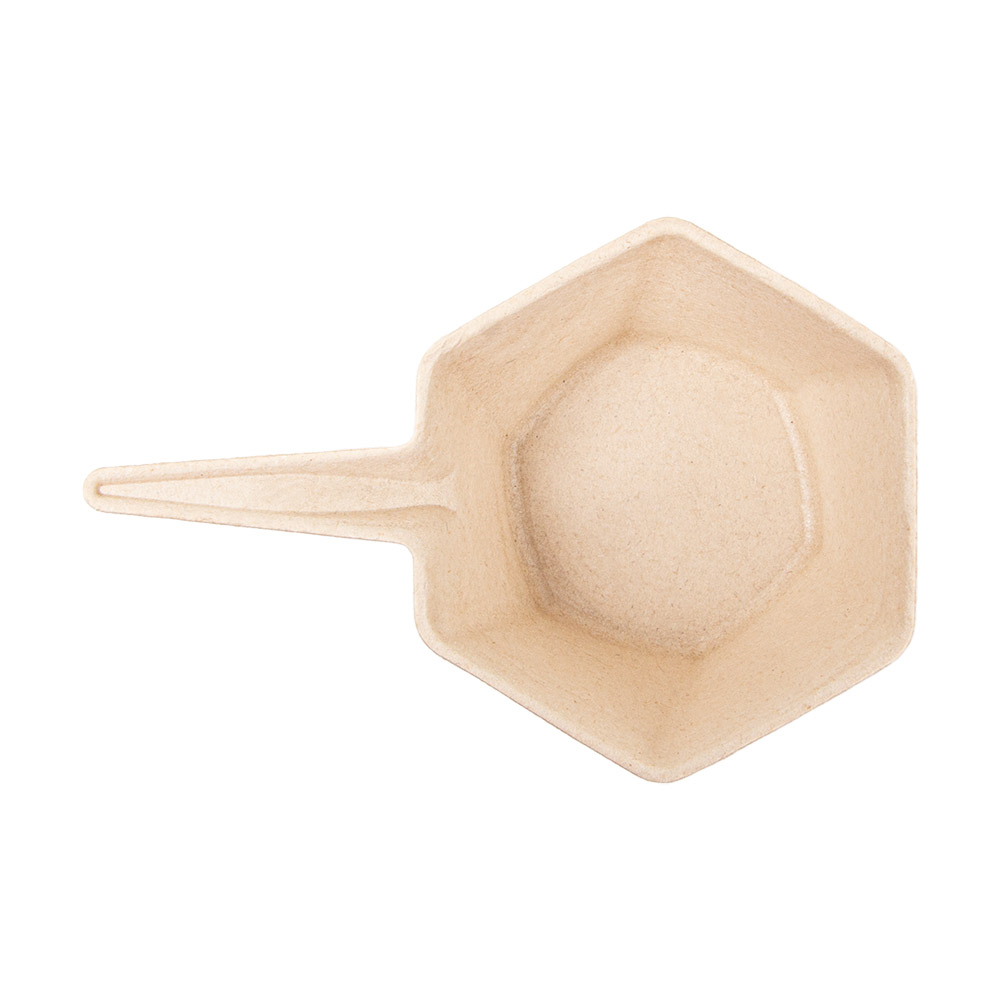 265.99-CONTENITORI ESAGONALE 'BIONIC'  5,5x3 CM NATURALE BAGASSA (100 u.)