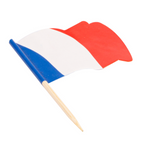 189.69-BANDIERE - FRANCIA   4x3/6,5 CM COLORI VARIE LEGNO (144 u.)