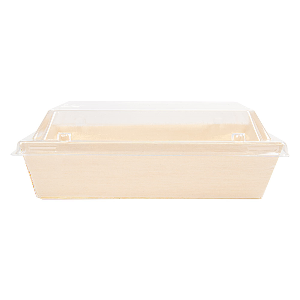 254.89-COMBO BARCHETTE + COPPERCHIO PET 'WOOD'  16x12x3,6 CM NATURALE LEGNO (50 u.)