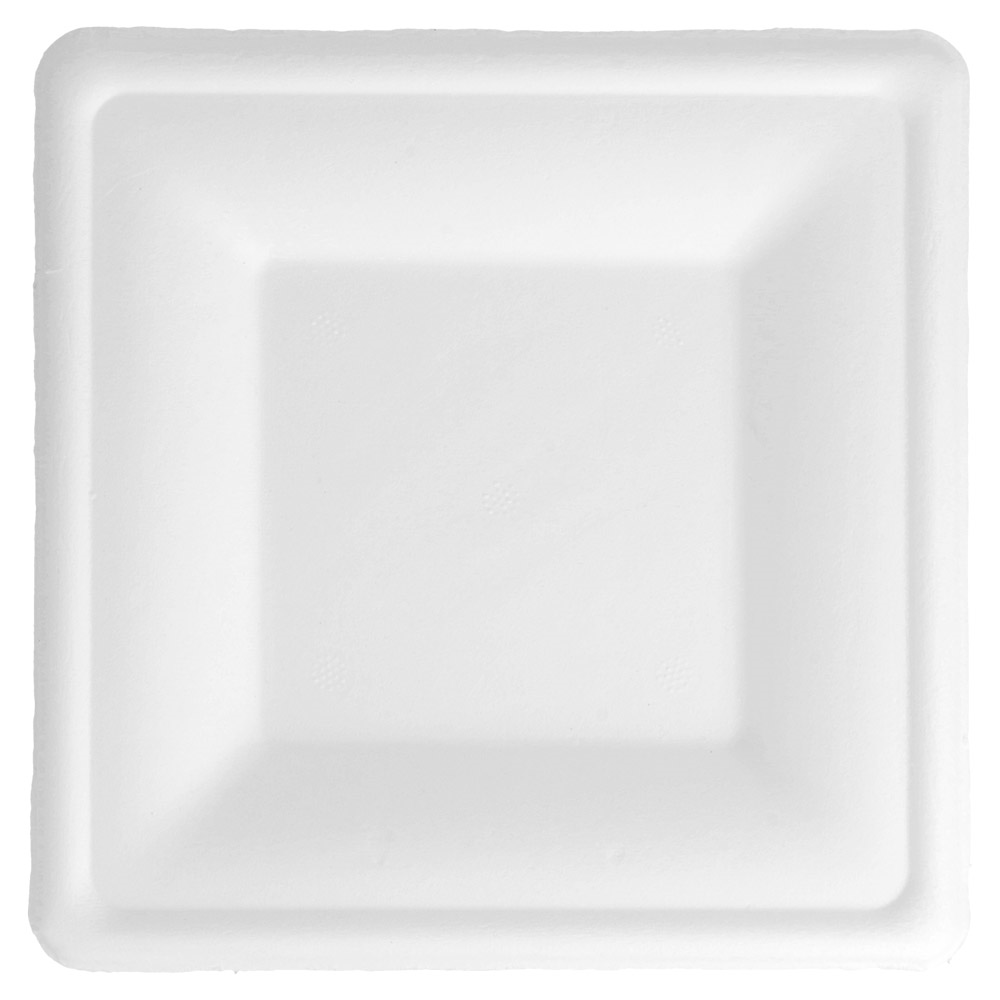 215.90-PIATTI QUADRATI 'BIONIC'  16x16x1,5 CM BIANCO BAGASSA (50 u.)