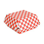 274.01-SCATOLE HAMBURGER 'THEPACK' RED FITIPALDI  12,5x12x5,8 CM ROSSO/NATURALE CARTONE NANO-MICRO (50 u.)