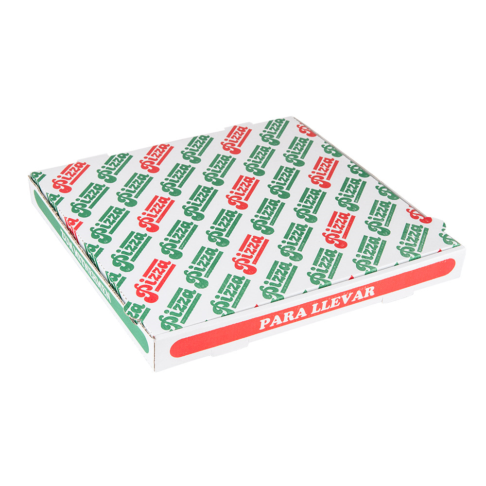 235.38-SCATOLA PIZZA   33x33x3,8 CM BIANCO CARTONE A MICROCANALI (100 u.)
