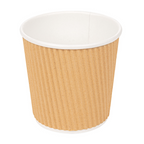 180.75-BICCHIERI BEVANDE CALDE DOPPIA PARETE  120 ML - 4 oz 230 + 250 + 18 PE G/M2 Ø6,2/4,5x6 CM MARRONE CARTONE (40 u.)