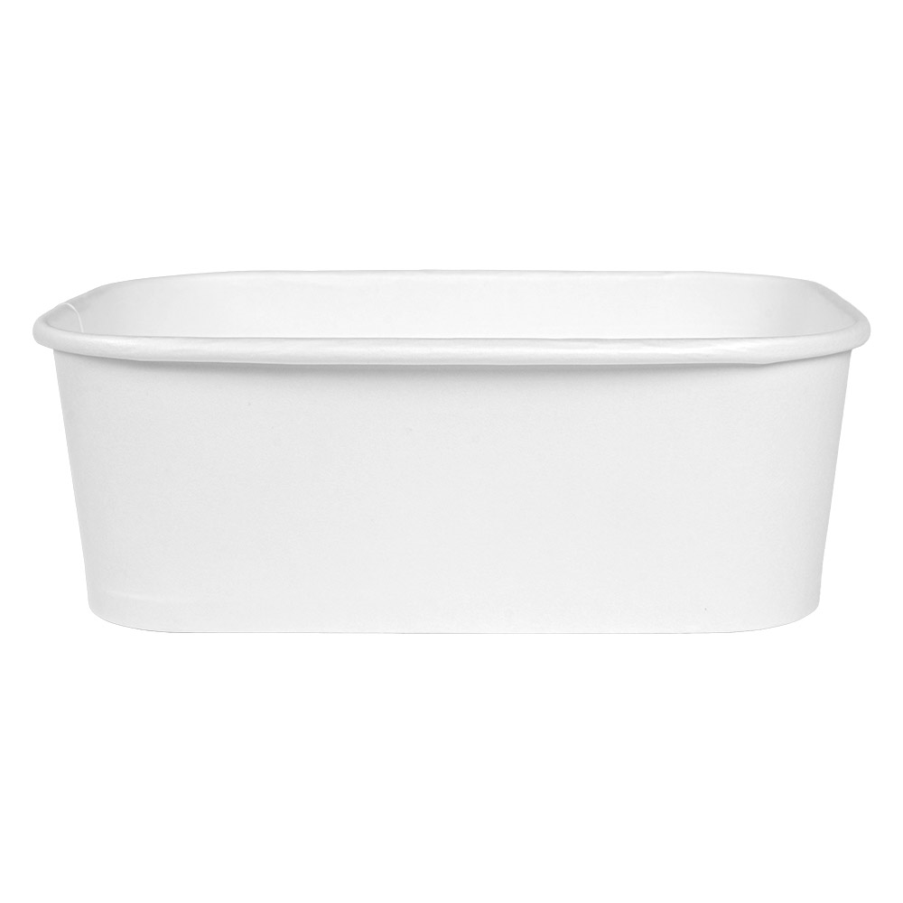 266.27-CONTENITORI RETTANGOLARI  750 ML 320 + 26 PE G/M2 17,3x12,3x5,7 CM BIANCO KRAFT (50 u.)