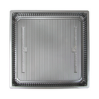 268.02-RECIPIENTI PER "SUSHI" 1473 ML 26,5x26,5x3 CM ARGENTO RPET (140 u.)