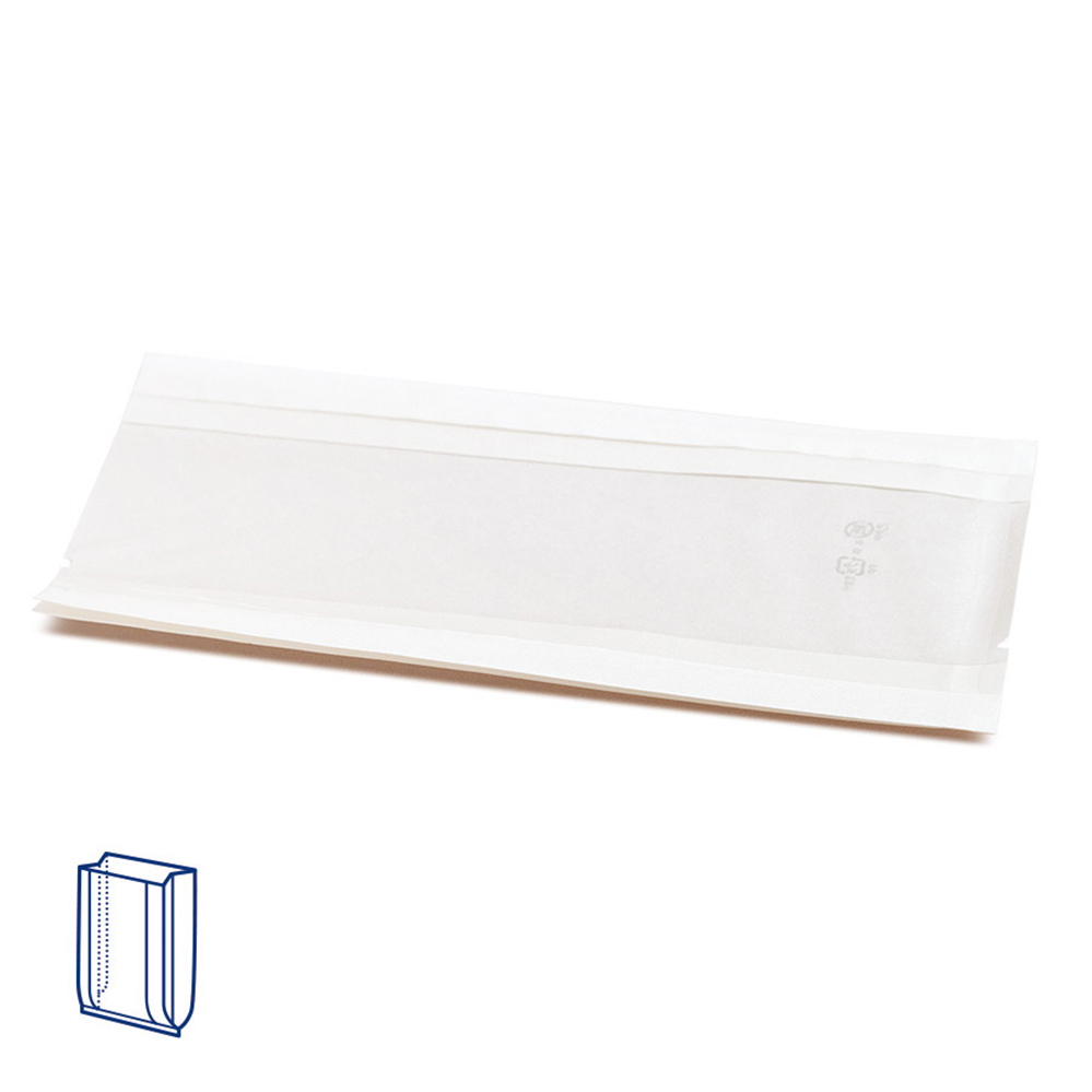 176.02-SACCHETTO CON FINESTRA  50 G/M2 + 15 PP 9+5x17 CM BIANCO KRAFT (100 u.)