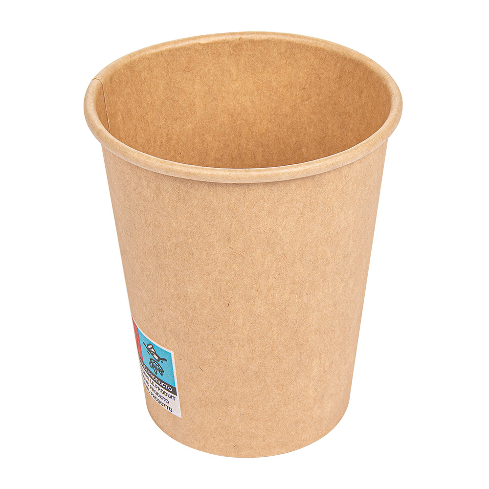 233.00-BICCHIERI BEVANDE CALDE 1 PARETE  240 ML - 8 oz 280 + 18 PE G/M2 Ø8/5,6x9,2 CM MARRONE CARTONE (50 u.)