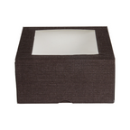 269.60-SCATOLE PER PASTICCERIA CON FINESTRA 'THEPACK'  16x16x8 CM CIOCCOLATO CARTONE NANO-MICRO + OPP (50 u.)