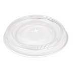 231.36-COPERCHI PIATTI CON CROCE PER 224.01  Ø 8,5x0,8 CM TRASPARENTE PLA (50 u.)